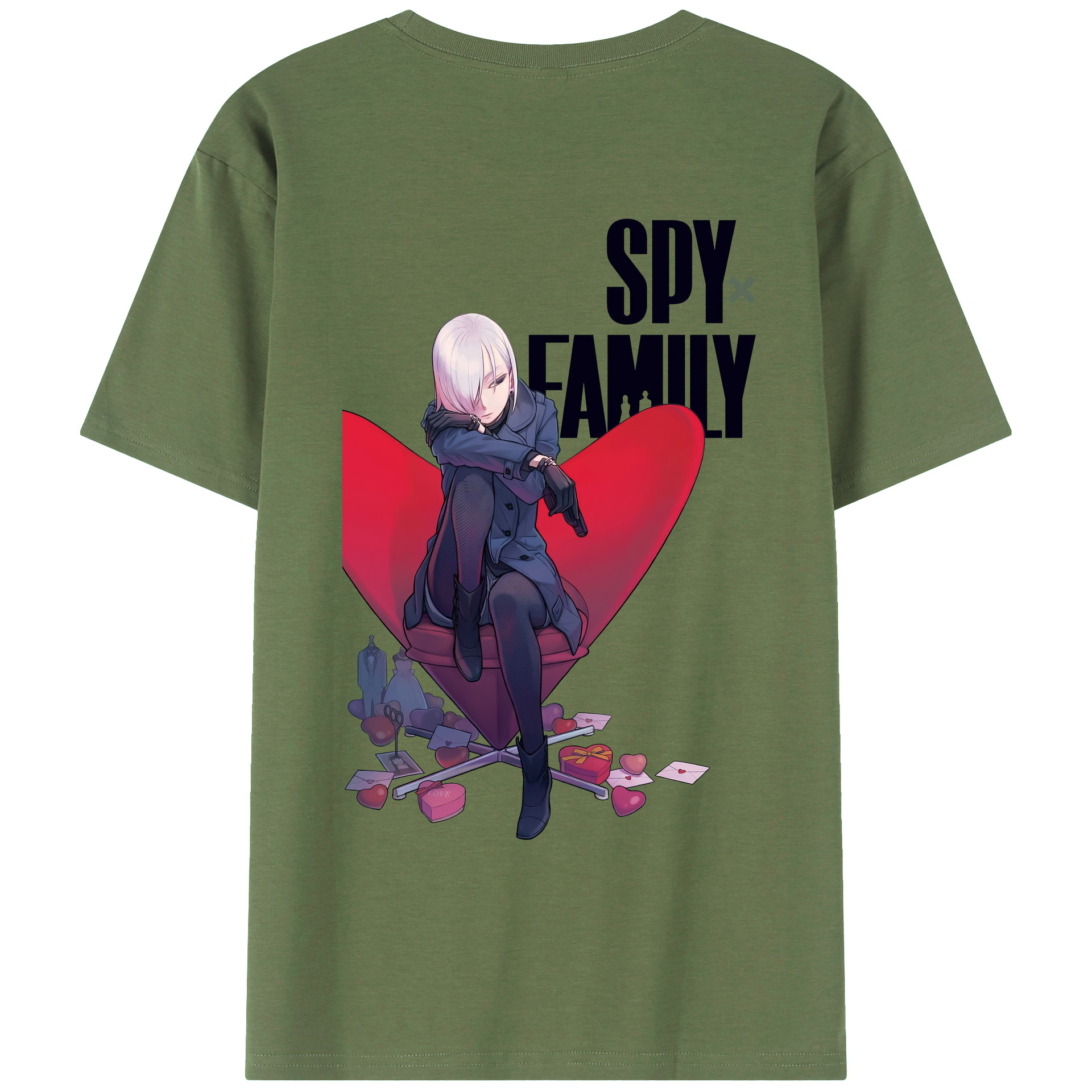 （画像用） SPY×FAMILY间谍家家酒 綿100％ メンズ半袖Tシャツ（バックプリント） 通気性